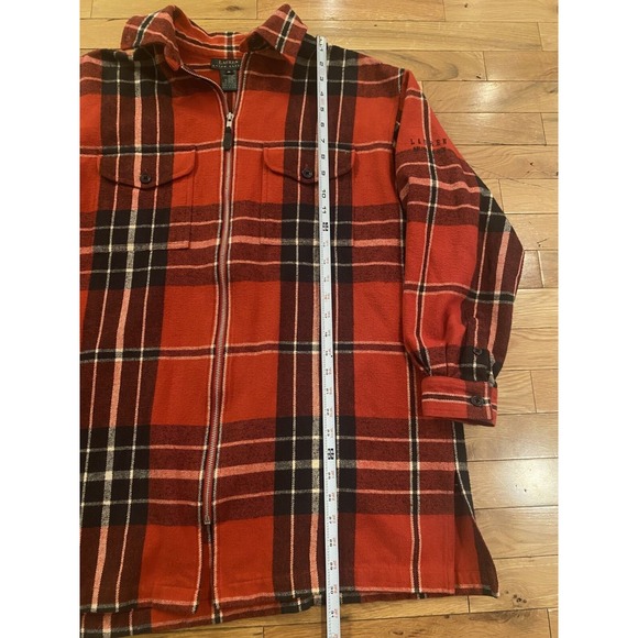 Lauren Ralph Lauren Women's Shirt Jacket Size Med Red Plaid Full-Zip 100% Cotton - Picture 4 of 7